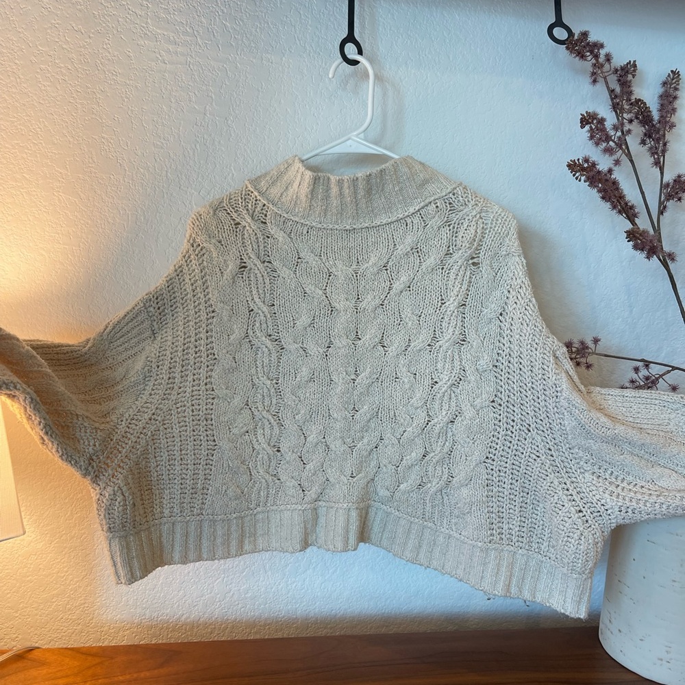 Cable Knit Cream Sweater